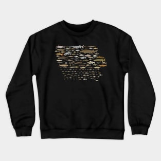 Fishes of Iowa Poster Crewneck Sweatshirt